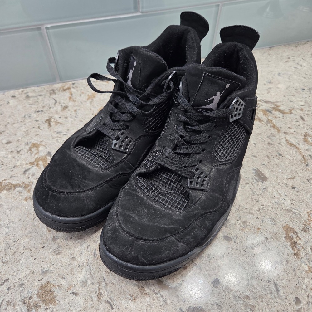 Air Jordan 4 Retro Black Cat CU1110-010 Mens Sneakers Size 13 Shoes Authentic